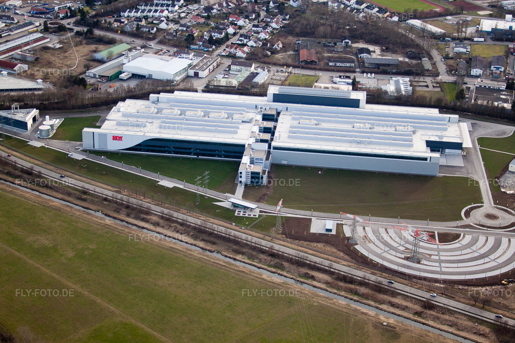 Luftbild: SEW Eurodrive in Bruchsal im Bundesland Baden-Württemberg in Deutschland. Foto: IMG_24662.jpg vom 27.02.2010 durch Werner Riehm/FLY-FOTO.de