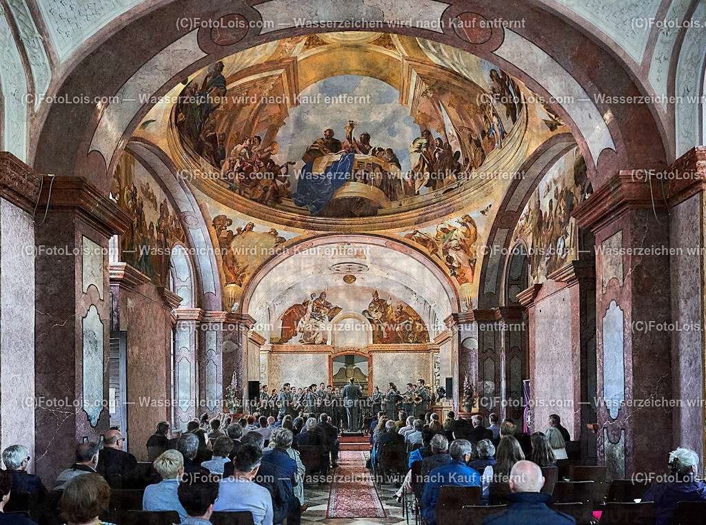 ALS1668_XXXIX-Chopin-Festival_Ausklang_Militaermusikkapelle NOe | (C)FotoLois.com, Alois Spandl, XXXIX. internationales CHOPIN-Festival in der Kartause Gaming, AUSKLANG in der Barockbibliothek mit der Militärmusik Niederösterreich unter der Leitung von Militärkapellmeister Oberst Adolf Obendrauf, So 6. August 2023.