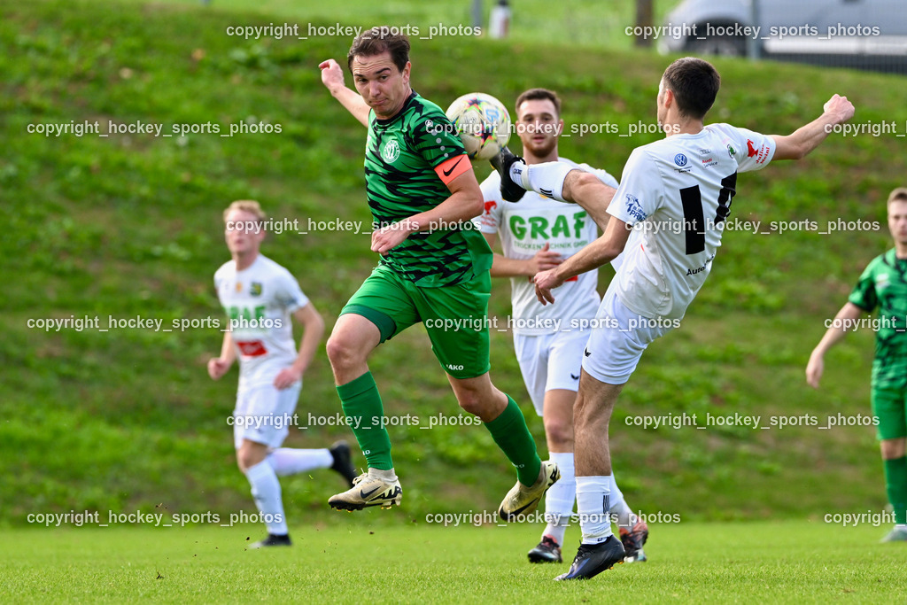 SC Landskron vs. Rapid Lienz | #8 Philipp Gatti SC Landskron, #14 Hasan Ali Duranovic Rapid Lienz, SC Landskron vs. Rapid Lienz, SC Landskron vs. Rapid Lienz am 22.09.2024 in Villach (Sportanlage Landskron), Austria, (Photo by Bernd Stefan)
