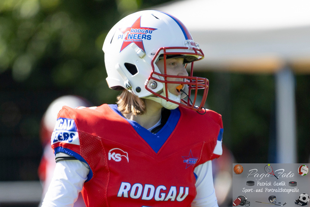 GFLW 1: German Football League Women 1: Rodgau Pioneers Ladies - Stuttgart Scorpions Sisters, 07.06.2026 | Lara Konrath (Rodgau Pioneers Ladies #6), Freisteller, Portrait / Porträt, Rodgau Pioneers Ladies - Stuttgart Scorpions Sisters, Rodgau, Maingau-Energie-Stadion "Am Weichsee", 7.6.2026 - Realisiert mit Pictrs.com
