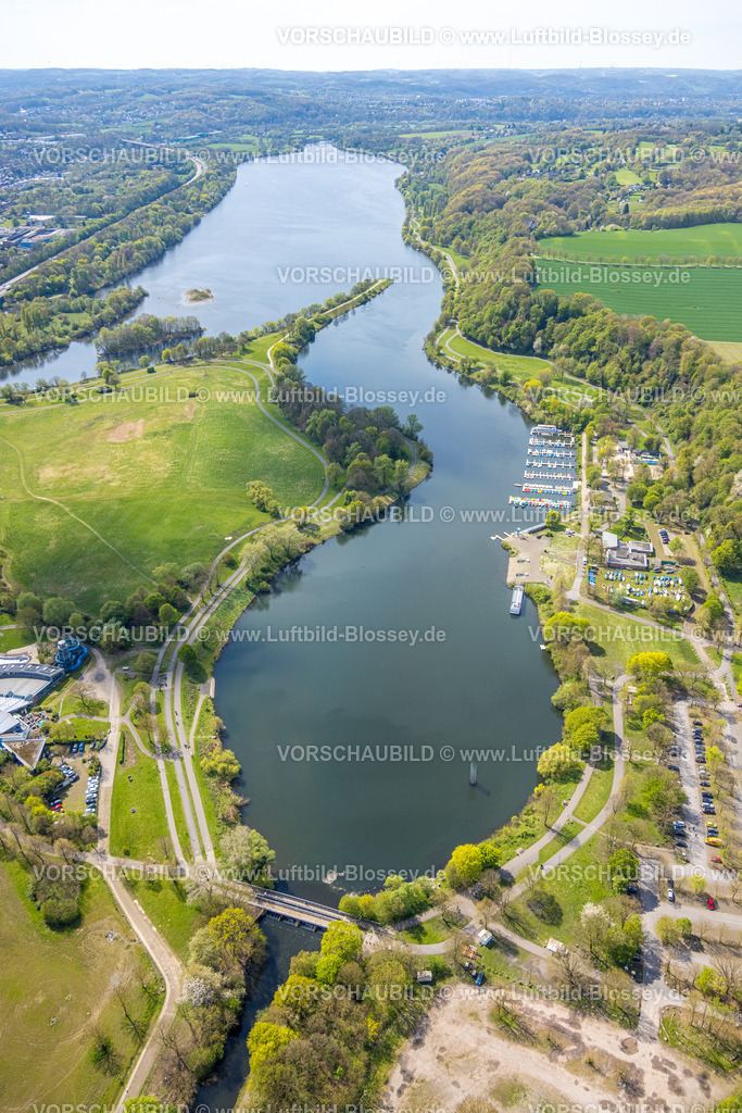 Witten260401631 | Luftbild, Kemnader See mit Hafen Heveney an der Autobahn A43, Heven, Witten, Ruhrgebiet, Nordrhein-Westfalen, Deutschland