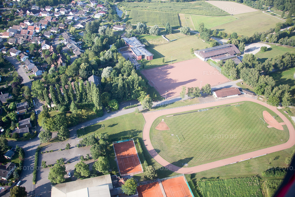 Luftbild: Sporthalle Meißenheim in Meißenheim im Bundesland Baden-Württemberg in Deutschland. Foto: IMG_093206.jpg vom 16.08.2016 durch Werner Riehm/FLY-FOTO.de