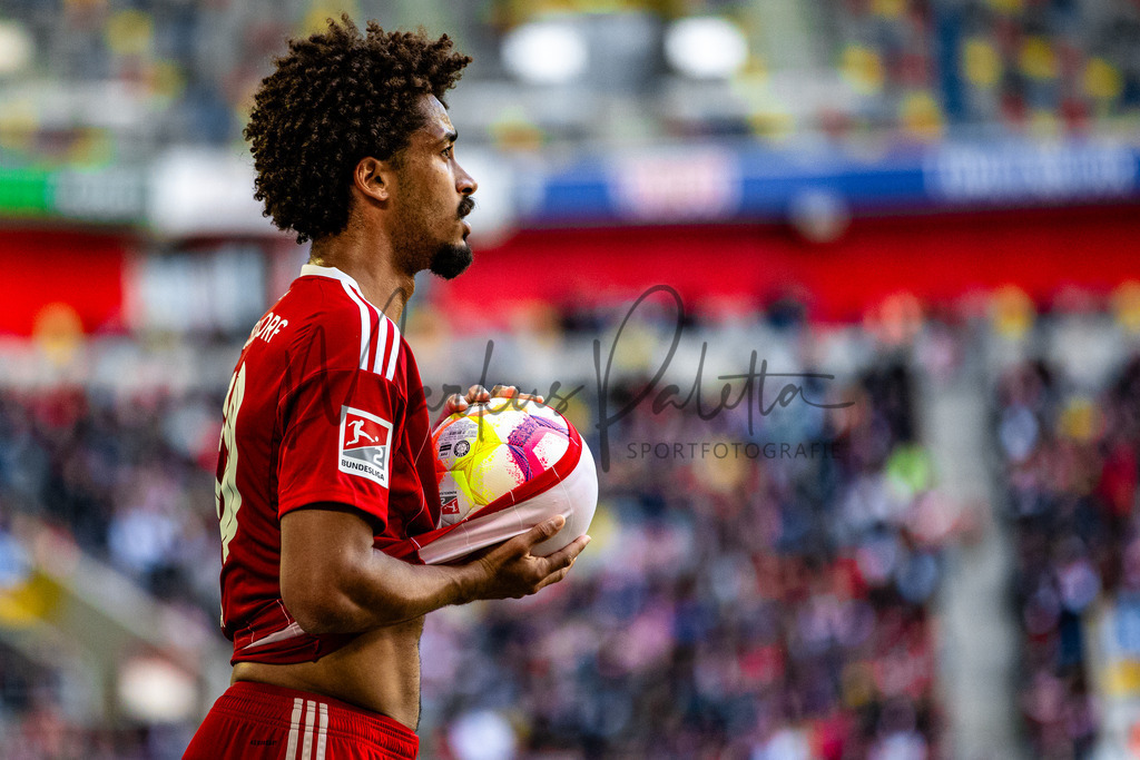Fortuna Düsseldorf vs. Karlsruher SC | Düsseldorf, 30.04.2023: 2. Bundesliga, 30. Spieltag, Fortuna Düsseldorf gegen Karlsruher SC in der Merkur Arena in Düsseldorf. Foto: sportfotografie.ms | Markus Paletta - Realisiert mit Pictrs.com