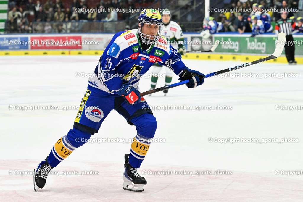 EC IDM WÄRMEPUMPEN VSV vs. FTC-TELEKOM JÉGKORONG | #26 Guus van Nes EC VSV, EC IDM WÄRMEPUMPEN VSV vs. FTC-TELEKOM JÉGKORONG, EC IDM WÄRMEPUMPEN VSV vs. FTC-TELEKOM JÉGKORONG am 19.10.2025 in Villach (Stadthalle Villach), Austria, (Photo by Bernd Stefan)