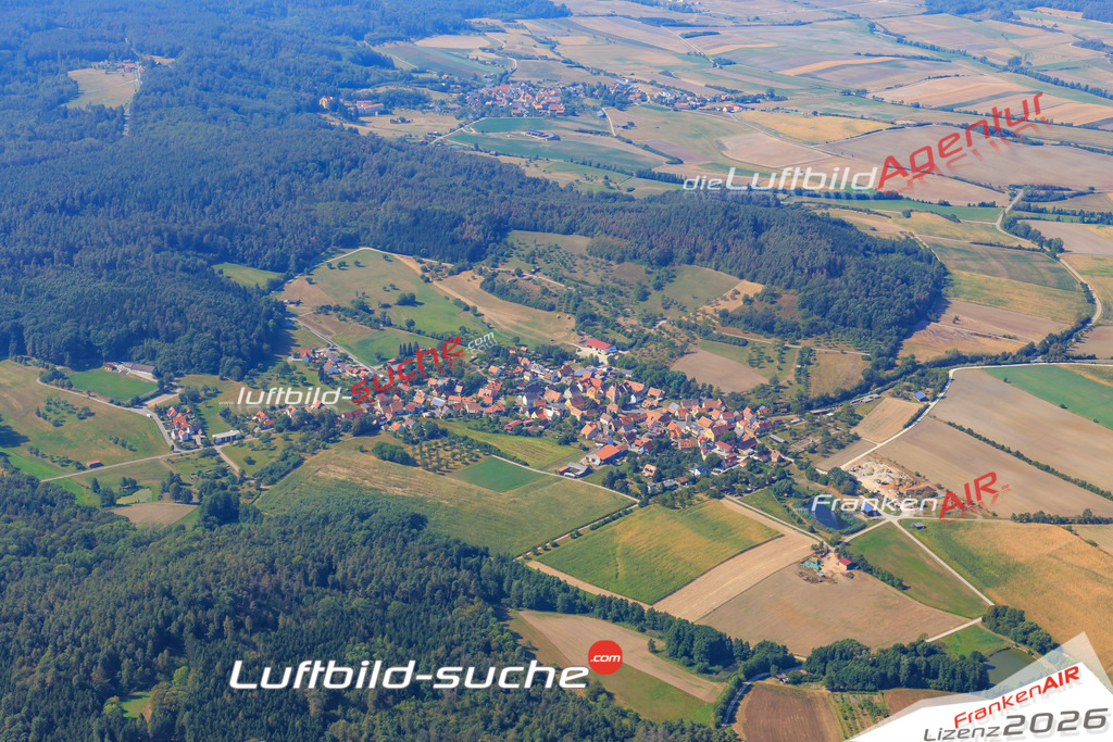 Luftbild von Egenhausen Obernzenn - Luftaufnahme wurde 2016 von https://frankenair.de mittels Flugzeug (keine Drohne) erstellt - die Geschenkidee