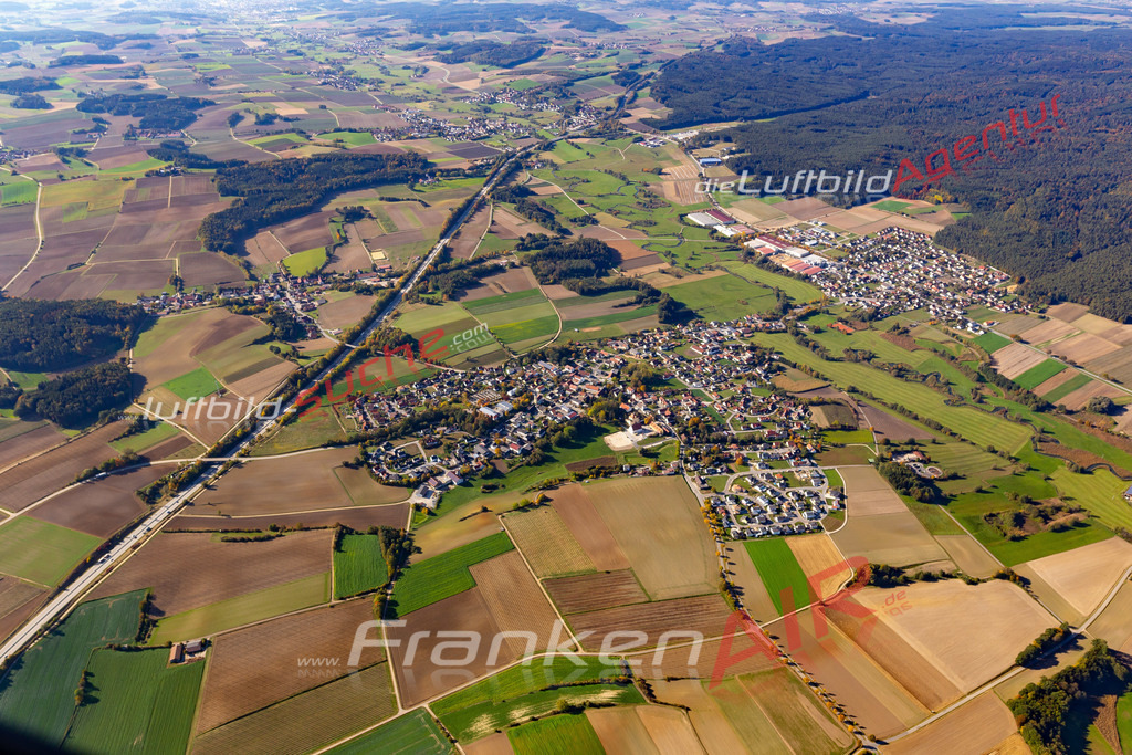 aktuelles Luftbild von  Train - Luftaufnahme wurde 2018 von https://frankenair.de mittels Flugzeug (keine Drohne) erstellt.