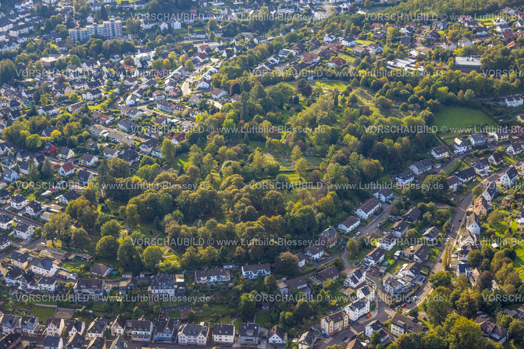Siegen230912006 | Luftbild, Waldfriedhof, Geisweid-Stahlwerke, Siegen, Siegerland, Nordrhein-Westfalen, Deutschland