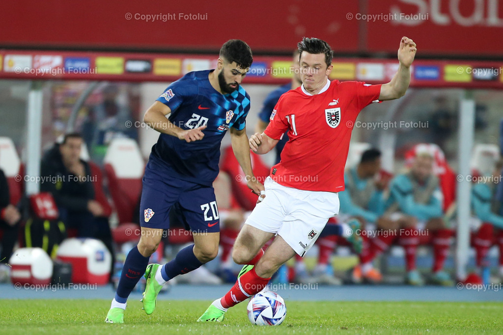 A_LUI_20220925_0012 | SPORT FUSSBALL NATIONS LEAGUE  ÖSTERREICH VS KROATIEN


IM BILD: Josko Gvardiol (Kroatien), Michael Gregoritsch (Österreich)


FOTO:FOTOLUI/UW