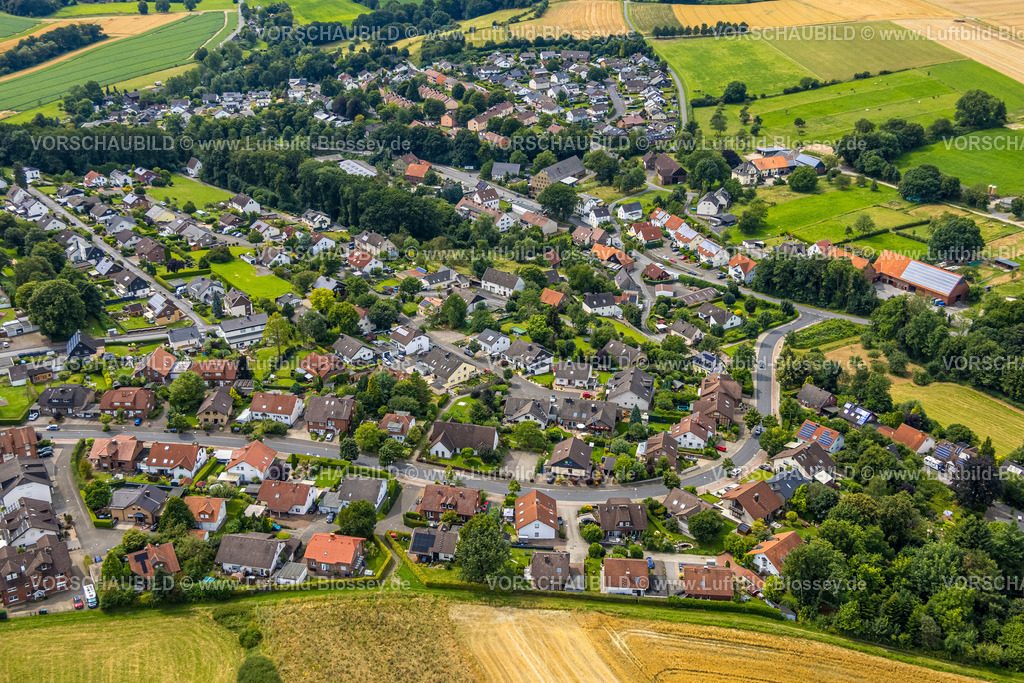 Wickede240711411 | Luftbild, Wohngebiet Ortsansicht Ortsteil Wiehagen, Wickede, Soester Börde, Nordrhein-Westfalen, Deutschland