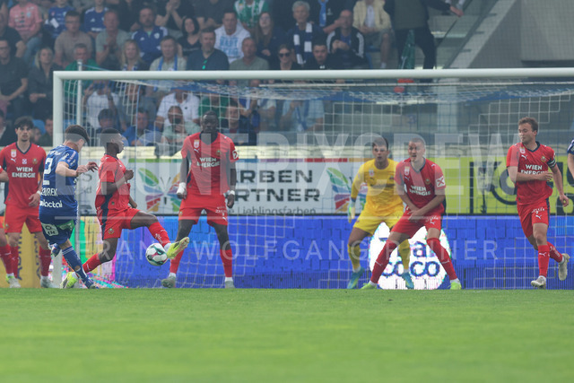 TSV Egger Glas Hartberg vs SK Rapid Wien – Championship Group    | Hartberg, Austria, 19.Apr.26 - SOCCER - ADMIRAL Bundesliga, TSV Egger Glas Hartberg vs SK Rapid Wien. The image shows Luca Pazourek (Hartberg) goal for Hartberg. 