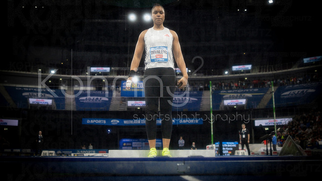 ISTAF Indoor; Duesseldorf, 24.01.2026 | DUESSELDORF, GERMANY - JANUARY 24:  Shot put, Yemisi Ogunleye (GER) during the ISTAF Indoor Dusseldorf at PSD Bank Dome on January 24, 2026 in Duesseldorf, Germany. 