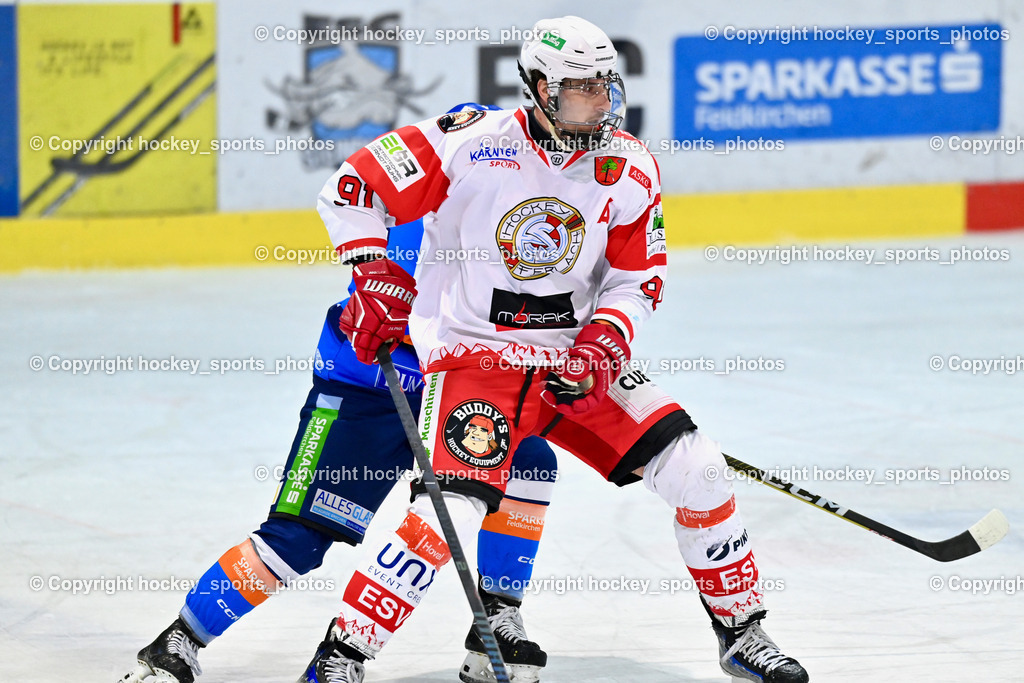 ESC Steindorf vs. ESV Ferlach  | #91 Alagic Adis ESV Ferlach, ESC Steindorf vs. ESV Ferlach , ESC Steindorf vs. ESV Ferlach  am 15.02.2026 in Steindorf (Ossiachersee Halle), Austria, (Photo by Bernd Stefan)