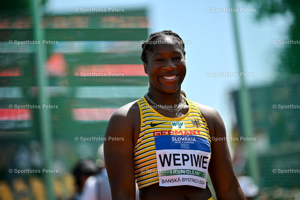 U18 EM - Tag 4_25 | European Athletics U18 Championships am 21.07.2024 in Banska Brystica; Diskuswurf, Nadjela Wepiwé. Foto: Kai Peters - Realisiert mit Pictrs.com