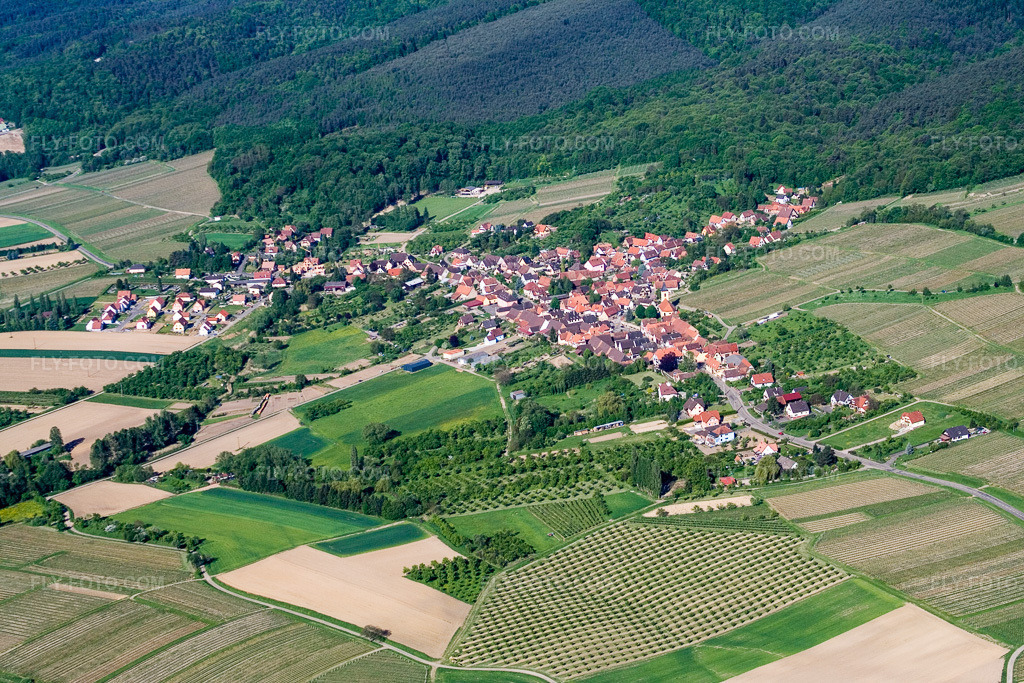 Aerial view: View of the town in Rott in the state Bas-Rhin, France.Photo: IMG_10792.jpg taken on 05/12/2008 by Werner Riehm/FLY-FOTO.comResolution of the original: 3456 x 2304 px
