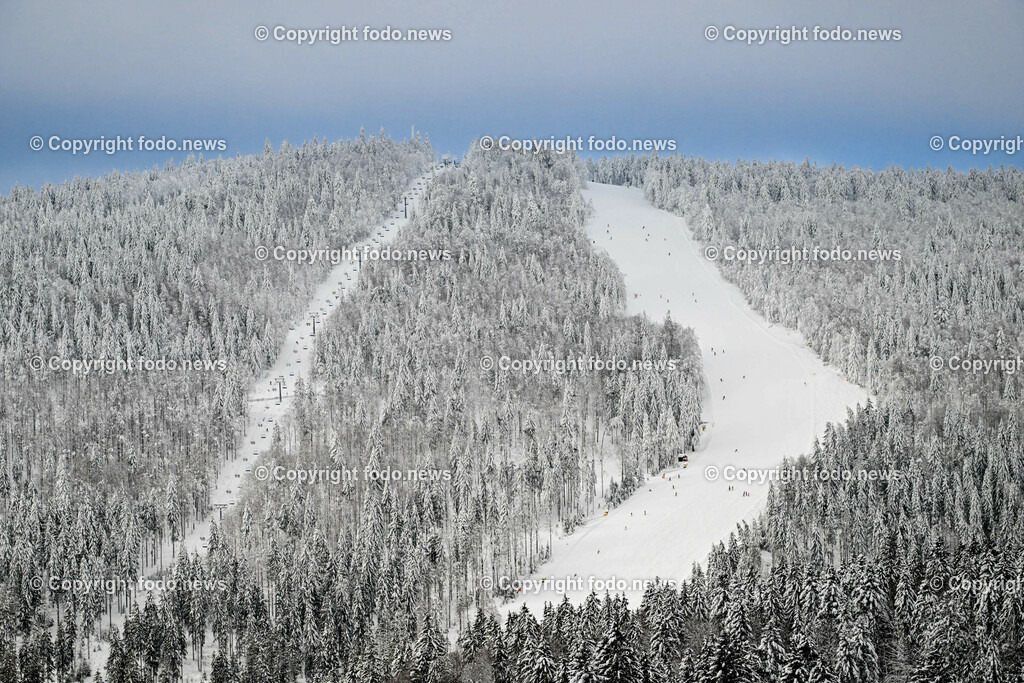 Hochficht_ Skigebiet_ Boehmerwald_ 04.02.2023-15 | 04.02.2023, Hochficht, AUT, Skigebiet Hochficht, Boehmerwald, im Bild Hochficht Skigebiet, Skipiste