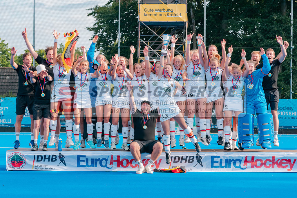 HK_20230716_902584 | Euro Hockey WU18 Siegerehrungen Championship Girls &amp; Boys am 16.7.2023 CHTC , Krefeld ,
