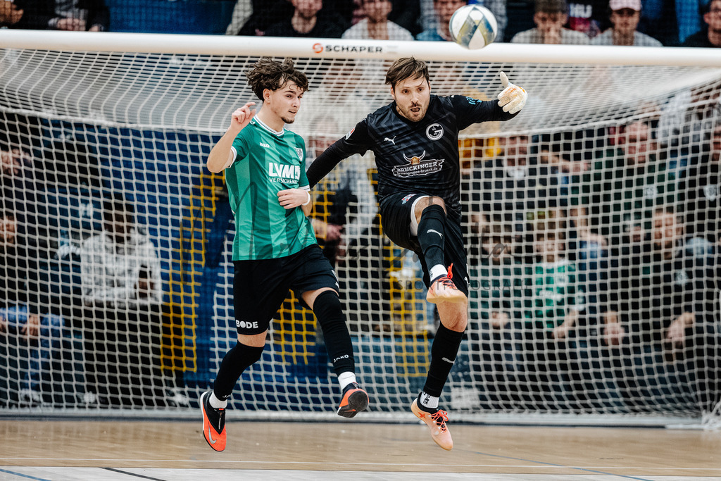 47. Stadtmeisterschaften im Hallenfußball 2025, Endrunde | Stadtmeisterschaften im Hallenfußball 2025, Endrunde, Sporthalle Berg Fidel in Münster. Foto: sportfotografie.ms | Markus Paletta - Realisiert mit Pictrs.com