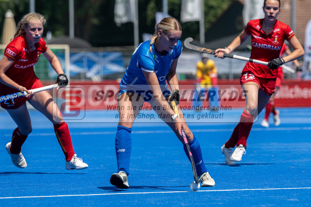 SFE_20230708_0115 | EuroHockey EM U18 Girls Belgium vs Scotland am 08.07.2023 in Krefeld (Gerd-Wellen-Hockeyanlage), Photo: Stephan Fehrmann 2023 (Sports-Gallery)