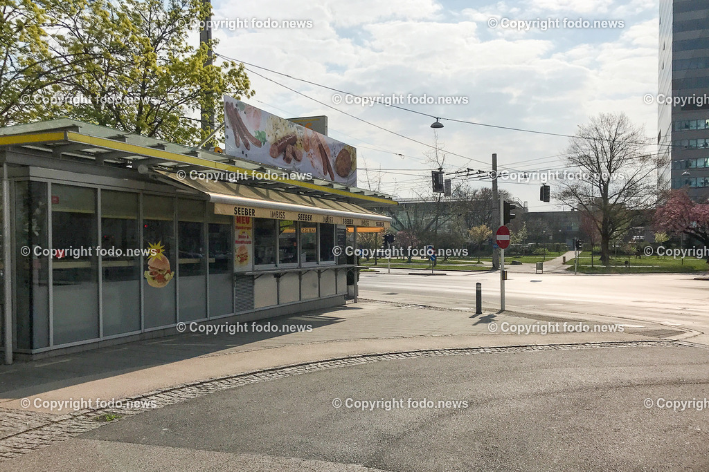 Corona_ 5 Jahre Covid Lockdown_ 15.03.2025-51 | 15.03.2025, Linz, AUT, Corona, 5 Jahre Covid Lockdown, im Bild Stadtansichten, Themenbild, leere Strassen, Menschenleer, keine Menschen oder Autos unterwegs, Kaerntnerstrasse, Bahnhofsviertel, Imbiss, geschlossen