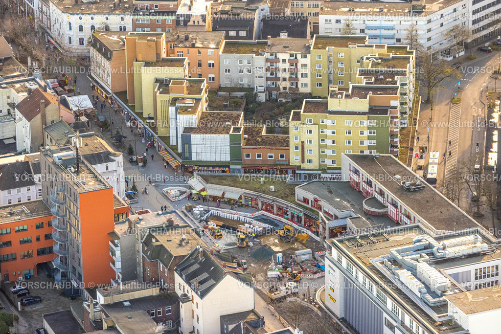 Herne251203511 | Luftbild, Robert-Brauner-Platz Baustelle und Neubau, Fußgängerstraße, Baukau, Herne, Ruhrgebiet, Nordrhein-Westfalen, Deutschland