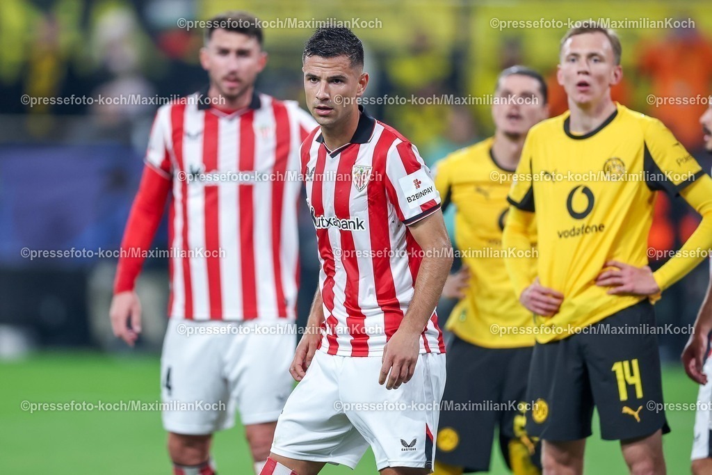 UCL01102501229 | 01.10.2025, Fußball, UEFA Champions League, Borussia Dortmund - Athletic Club Bilbao, BVB Stadion, 2. Spieltag, Saison 2025 2026: Gorka Guruzeta (Bilbao #11)  Regulations prohibit any use of photographs as image sequences and or quasi-video.