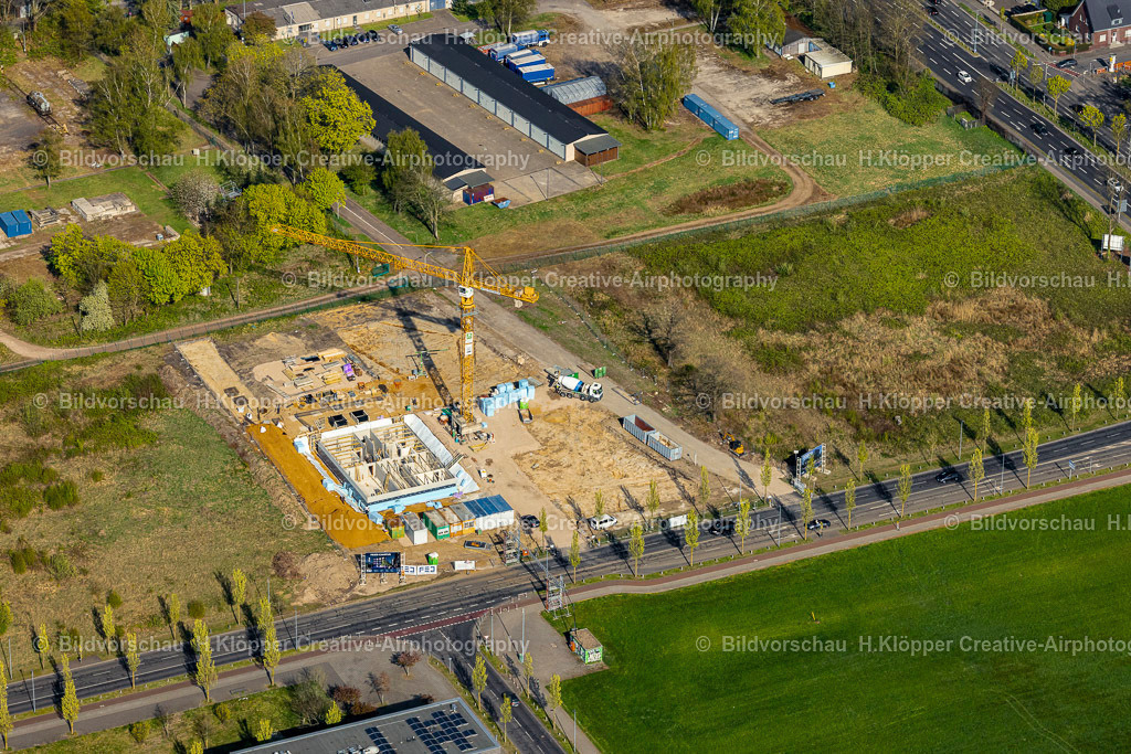 Luftbilder Mönchengladbach-9849 | Luftbild Baustelle zum Neubau eines Büro- und Geschäftshaus- Ensemble in Mönchengladbach im Bundesland Nordrhein-Westfalen, Deutschland - Realisiert mit Pictrs.com