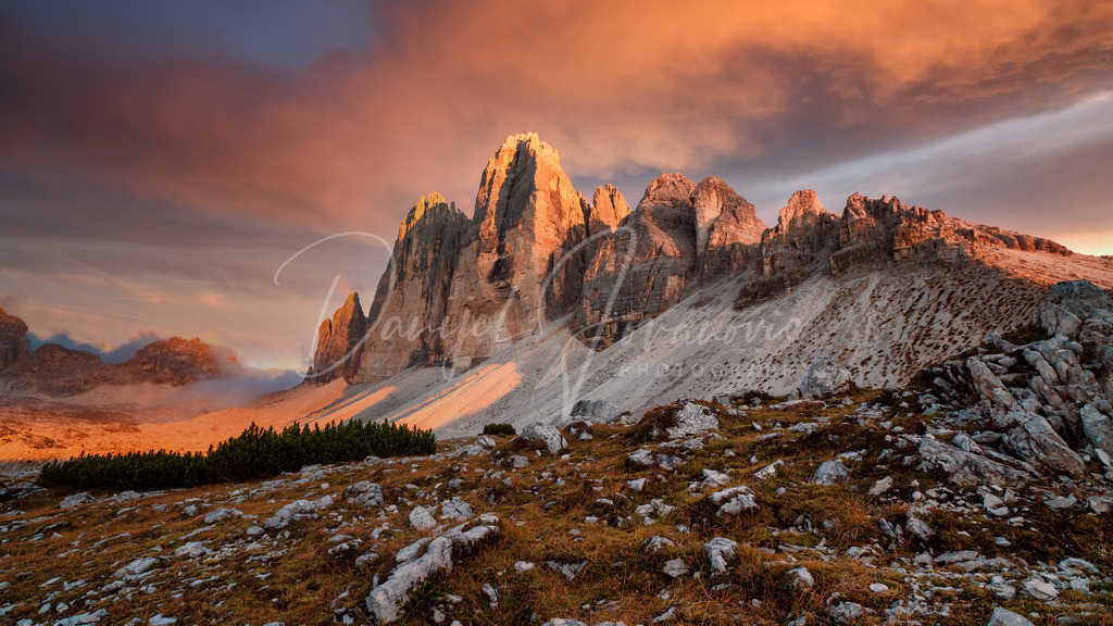 Drei Zinnen | Abendstimmung bei den Drei Zinnen in Südtirol