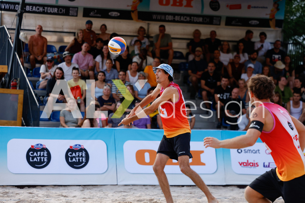 Obi BeachTour 2026 - Basel | BASEL, SWITZERLAND - JULY 17: SIMON HAGENBUCH (SUI) during the Obi BeachTour 2026 match between HAGENBUCH / HAUSSENER (SUI) and BORTOLUZZI / JAUFFRET (SUI) at Barfüsserplatz on July 17, 2026 in Basel, Switzerland. - Realisiert mit Pictrs.com