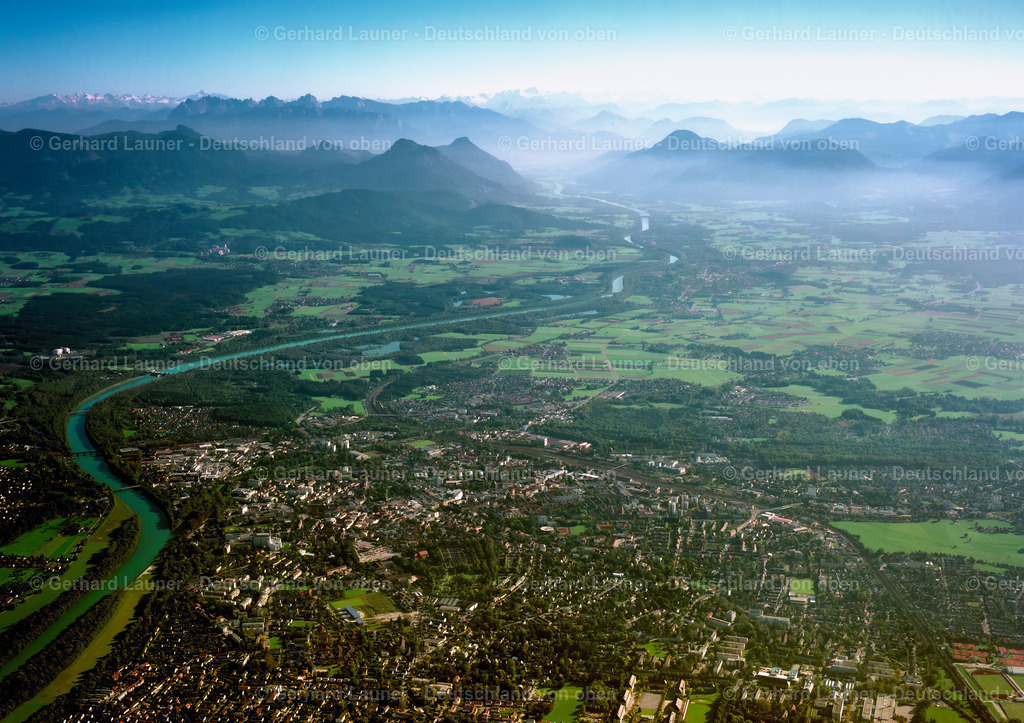 2950024 | Blick über Rosenheim von Norden in Richtung Süden