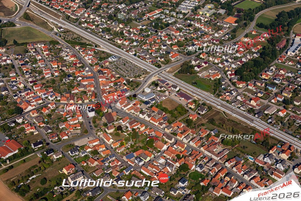 Das Luftbild der Stadt Breitengüßbach wurde 2019 vom Flugzeug heraus erstellt (keine Drohne) Aufnahmehöhe ca.400 Meter- hohe Auflösung- beste Druck-Qualität garantiert!