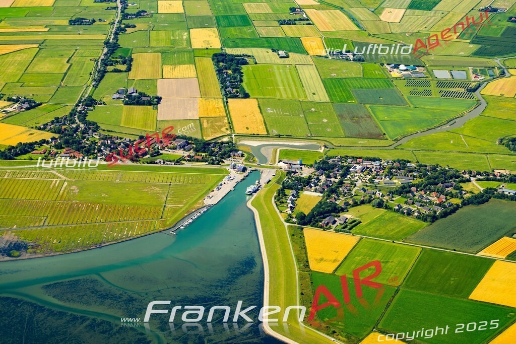 Aktuelles Luftbild von Tammensiel Pellworm - Die Luftaufnahme wurde 2022 mittels UL-Flugzeug erstellt ( keine Drohne ) - hochauflösende Kamera-Systeme von  Canon -Beste Qualität - Für grossformatige Ausdrucke geeignet. Die Geschenkidee !