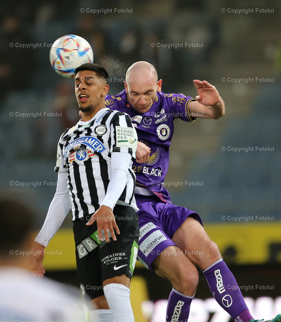 A_LUI_25032023___7 | SPORT,FUSSBALL,ADMIRAL BUNDESLIGA STURM GRAZ-AUSTRIA KLAGENFURT 25.02.2023IM BILD:  MANPRIT SARKARIA (GRAZ) UND NICOLAS WIMMER (KLAGENFURT) FOTOLUI/MARIO WIMMER