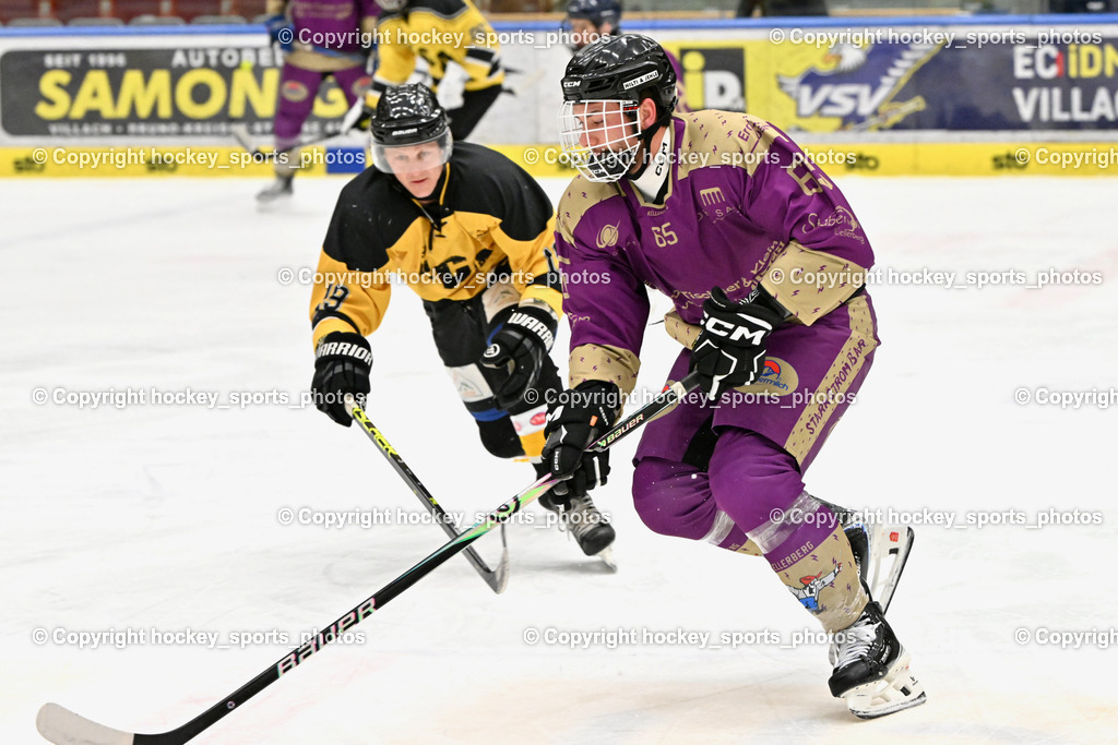 EC Kellerberg vs. EC Arnoldstein | #65 Winkler Thomas EC Kellerberg, #19 Pichler Daniel EC Arnoldstein, EC Kellerberg vs. EC Arnoldstein, EC Kellerberg vs. EC Arnoldstein am 27.01.2026 in Villach (Stadthalle Villach), Austria, (Photo by Bernd Stefan)