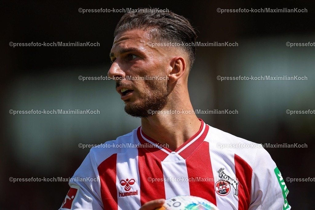 1FC12072501270 | 12.07.2025, Fußball, SV Bergisch Gladbach 09 - 1. FC Köln, Testspiel, BELKAW-Arena, Saison 2025 2026: Leart Pacarada (1.FC Koeln #17) DFB regulations prohibit any use of photographs as image sequences and or quasi-video.