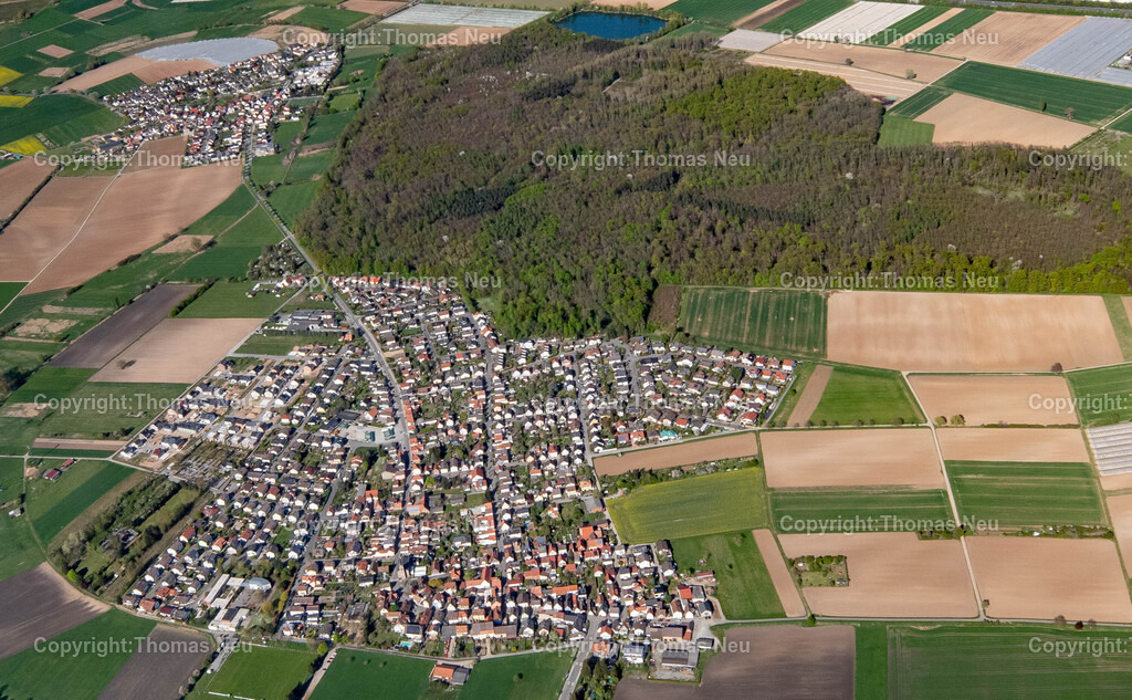 DSC_4928 | bbe, Luftbild Fehlheim, Rodau (links oben), Niederwaldsee, ,, Bild: Thomas Neu