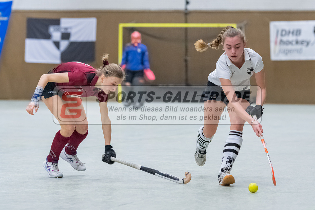 HK_20230226_105087 | Deutsche Meisterschaft WU16 Spiel um Platz 7 Düsseldorfer SC - HC Ludwigsburg am 26.2.2023 DSC 99, Düsseldorf ,