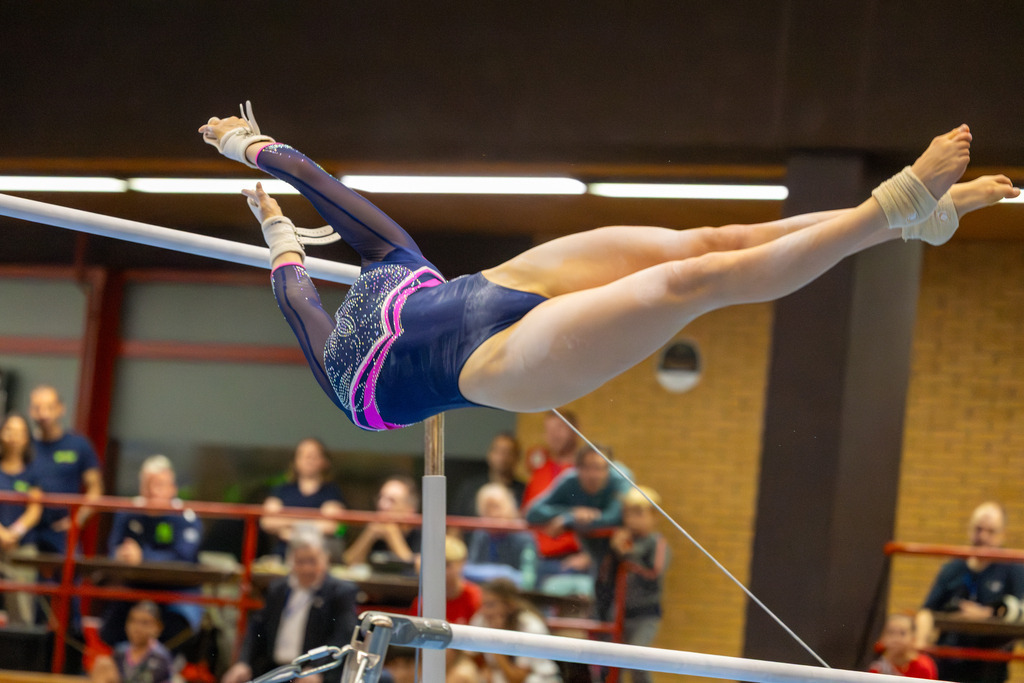 Deutsche Turnliga DTL (Bundesliga) der Frauen, 3. Wettkampftag 2025 in Ketsch***Silja Stöhr (TG Mannheim) am Stufenbarren | Deutsche Turnliga DTL (Bundesliga) der Frauen, 3. Wettkampftag 2025 in Ketsch***Silja Stöhr (TG Mannheim) am Stufenbarren - Realisiert mit Pictrs.com