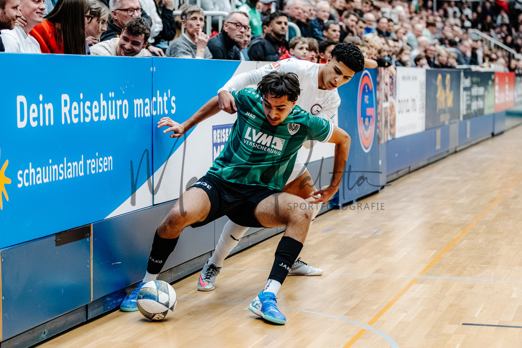 47. Stadtmeisterschaften im Hallenfußball 2025, Endrunde | Stadtmeisterschaften im Hallenfußball 2025, Endrunde, Sporthalle Berg Fidel in Münster. Foto: sportfotografie.ms | Markus Paletta - Realisiert mit Pictrs.com