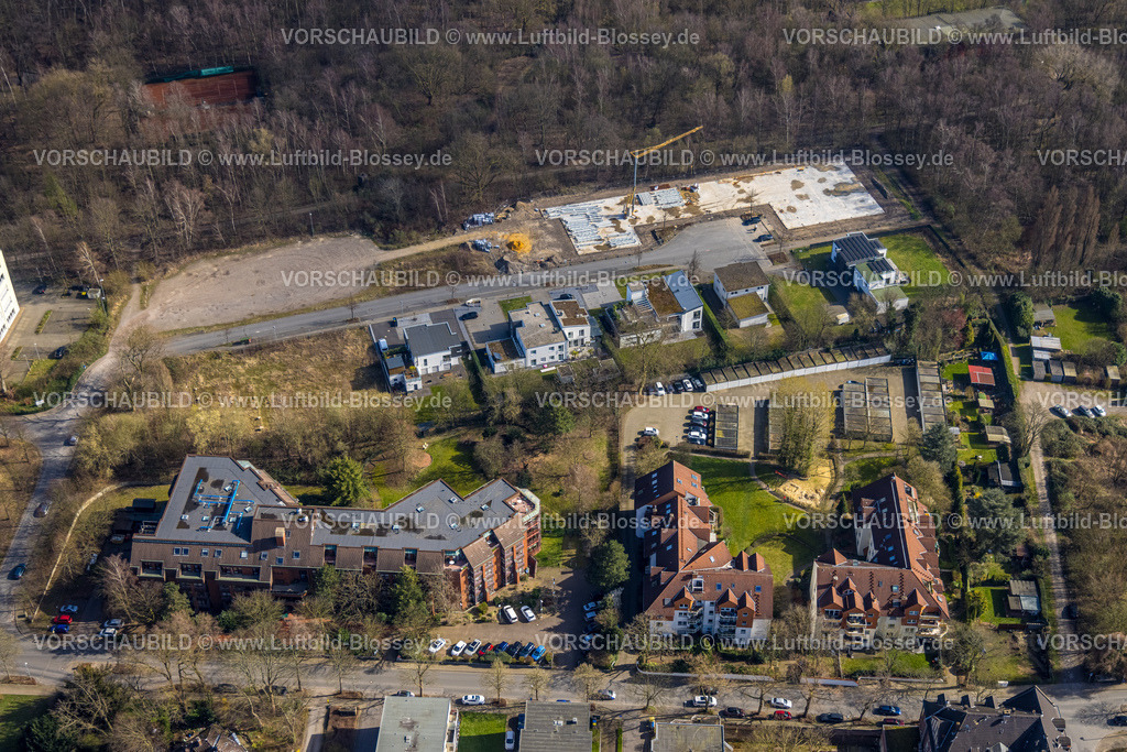 Gelsenkirchen240301251 | Luftbild, Baustelle und Neubau an der Leithestraße, am CURA SeniorenCentrum Gelsenkirchen, Ückendorf, Gelsenkirchen, Ruhrgebiet, Nordrhein-Westfalen, Deutschland