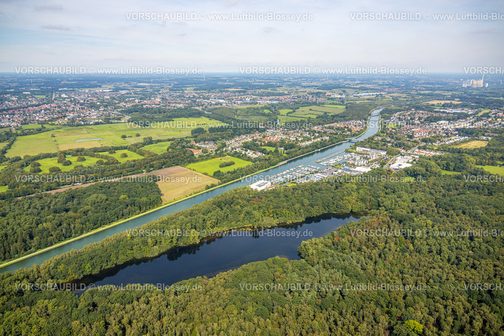 Bergkamen230902244 | Luftbild, Yachthafen Marina Rünthe am Datteln-Hamm-Kanal, Beversee im Beverwald, Rünthe, Bergkamen, Ruhrgebiet, Nordrhein-Westfalen, Deutschland