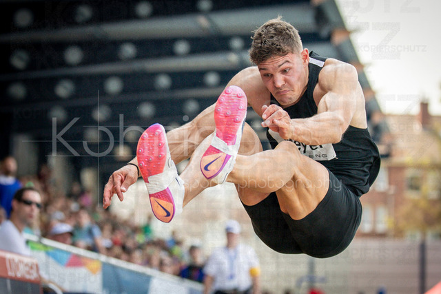 Multisport Event; Ratingen, 27.06.2026 | RATINGEN, GERMANY - JUNE 27, 2026 : Marcel Meyer (GER / Germany) competing in the long jump of the decarthlon during the Multisport Event at Stadion Ratingen on June 27, 2026 in Ratingen, Germany.
