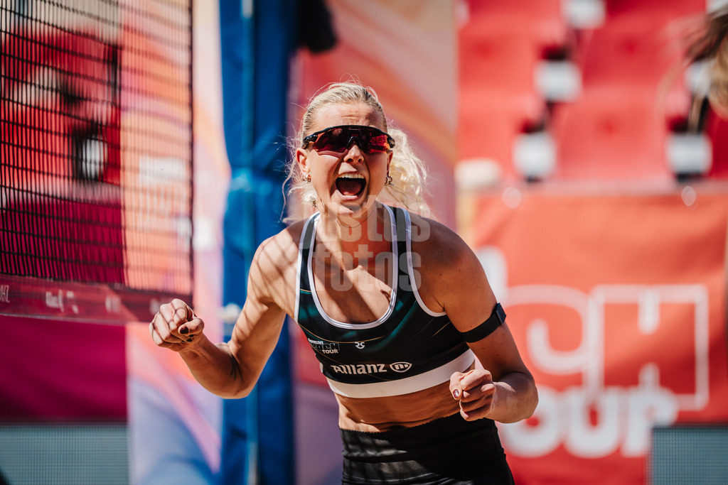 Beachvolleyball | Frauen | Allianz German Beach Tour 2025 | Tourstop Düsseldorf | 09.05.2025 | Emilie Olimstad jubelt