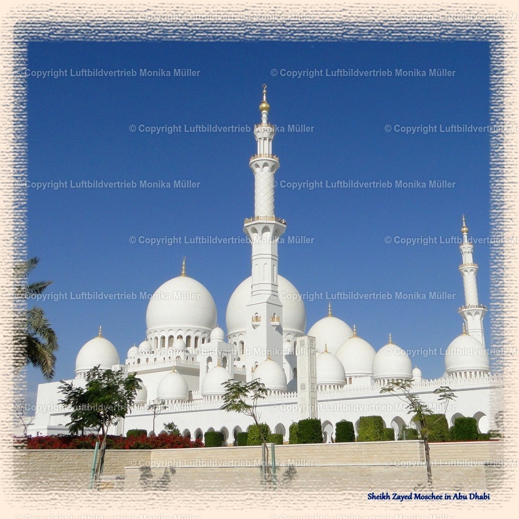 Sheikh Zayed Moschee in Abu Dhabi 30 x 30 cm | luftbildarchiv-mueller - Realisiert mit Pictrs.com