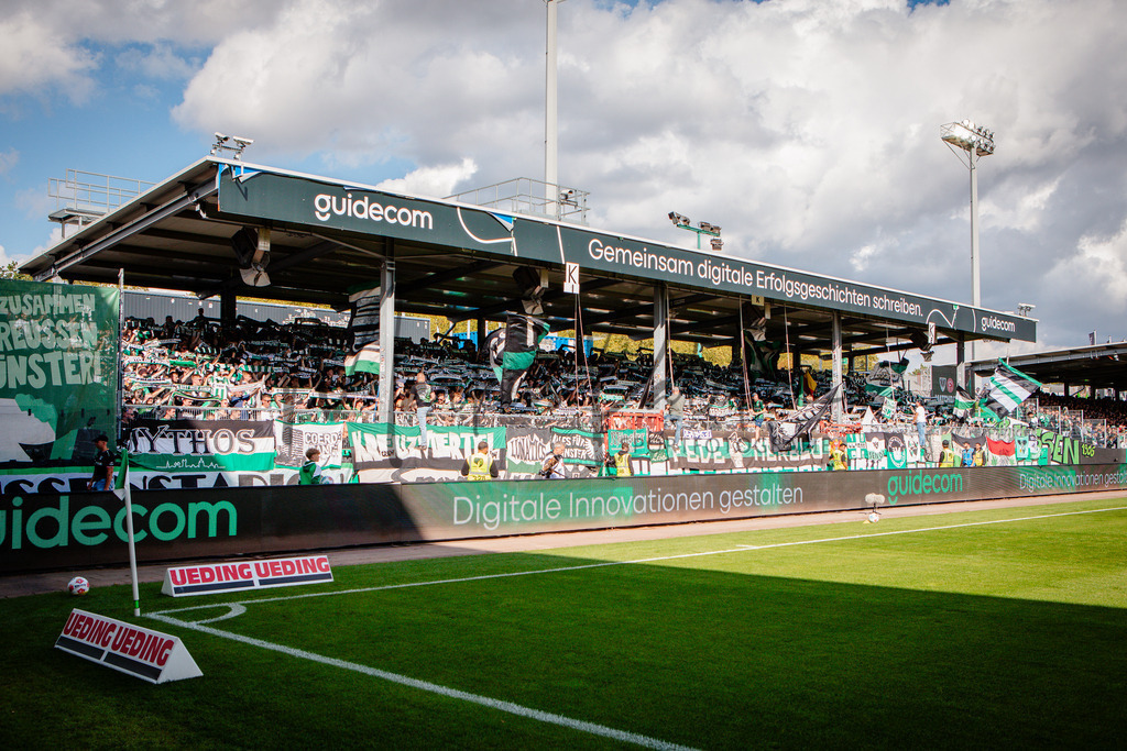 2. Bundesliga, Saison 2025/26, 5. Spieltag : SC Preußen Münster - Fortuna Düsseldorf | Münster, 14.09.2025: 2. Bundesliga, 5. Spieltag, SC Preußen Münster gegen Fortuna Düsseldorf im LVM-Preußenstadion in Münster. Foto: sportfotografie.ms | Markus Paletta - Realisiert mit Pictrs.com