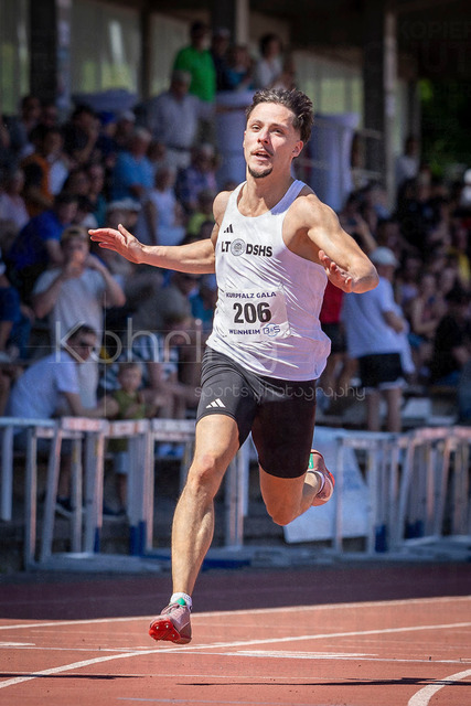 B&amp;S Kurpfalz Gala; Weinheim, 23.05.2026 | WEINHEIM, GERMANY - MAY 24: Emilio Gonzalez (GER/LT DSHS Köln) during the B&amp;S Kurpfalz Gala am 23.05.2026 at the  Sepp-Herberger-Stadium in Weinheim (Baden-Wuerttemberg / Germany).