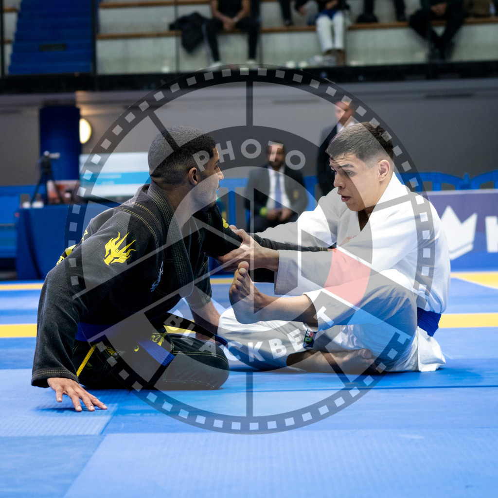 20240121PBB7586 | Fighters compete during the second day of the IBJJF European Championship in Paris, France, on January 21, 2024.