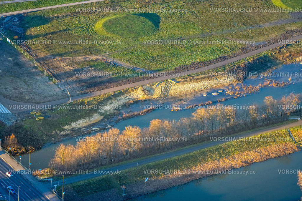 Hamm230206519 | Luftbild, Erlebensraum, an der Schleuse Hamm, Fluss Lippe und Datteln-Hamm-Kanal, Mitte, Hamm, Ruhrgebiet, Nordrhein-Westfalen, Deutschland