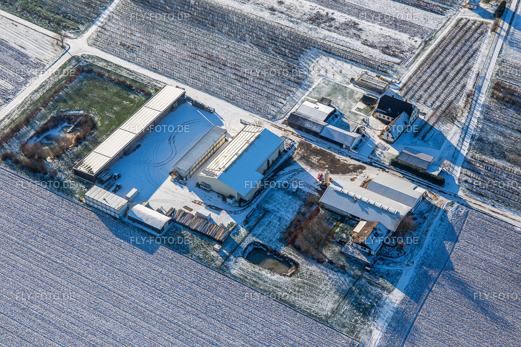 Bauers Garten im Winter bei Schnee | Luftbild: Bauers Garten im Winter bei Schnee in Winden im Bundesland Rheinland-Pfalz in Deutschland. Foto: IMG_135634.jpg vom 16.12.2022 durch ©2025 Werner Riehm fly-foto.de/copyright - Realisiert mit Pictrs.com