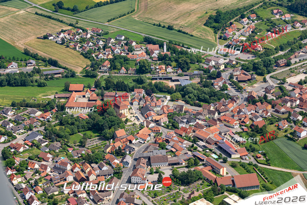 Das Luftbild der Stadt Maroldsweisach wurde 2019 vom Flugzeug heraus erstellt (keine Drohne) Aufnahmehöhe ca.400 Meter- hohe Auflösung- beste Druck-Qualität garantiert!