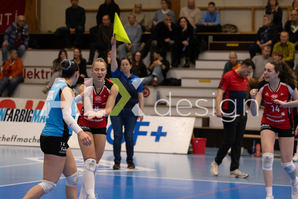 Volleyball I Frauen I Saison 2025-2026 I Volleyball NLA | Women I 1/4 Finals I VC Kanti Schaffhausen - BIWI Volleyball Franches-Montagnes I 21.02.2026 | 8 Lina-Marie Lieb (DE) (VC Kanti Schaffhausen) – Aussen - Realisiert mit Pictrs.com
